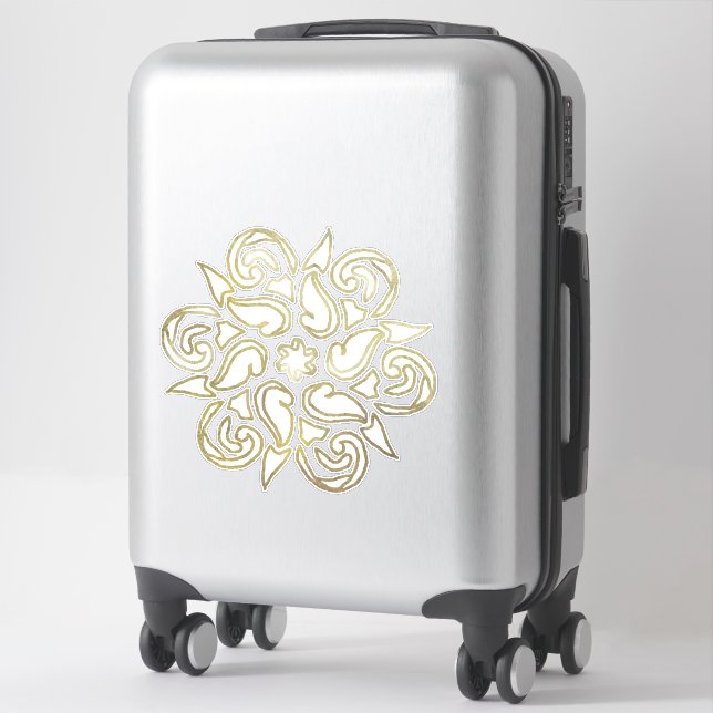 Sticker Mystère antique Mandala Gold (Sur valise)