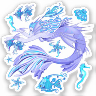 Sticker Mystic Fairy Purple Créature Carreaux en céramique