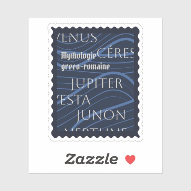 Sticker mythologie greco-romaine bleu (Blatt)