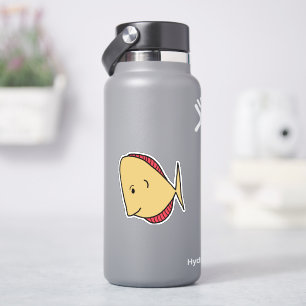 Sticker Nageoires rouges de poisson jaune