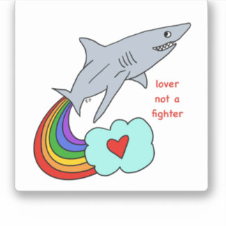 Sticker N'aimez pas un requin combattant