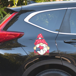 Sticker Nains de jardin drapeau USA patriotique étoiles ba