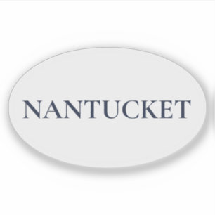 Sticker Nantucket Oval Style Prépa Côtière