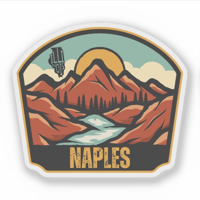 Sticker Naples, Illinois  (Devant)