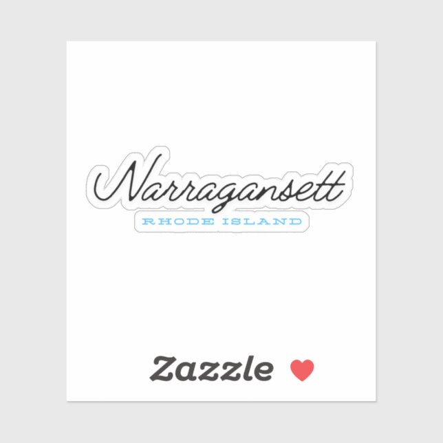 Sticker Narragansett Rhode Island (Feuille)