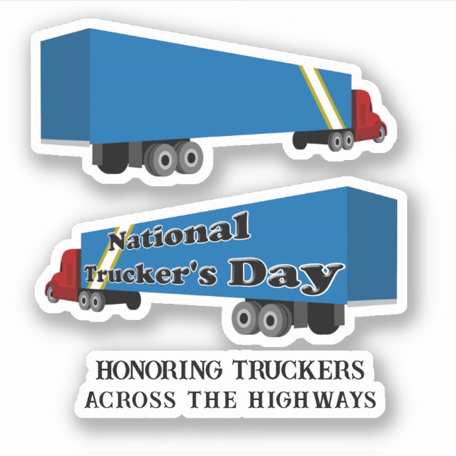 Sticker National Trucker's Day (Devant)