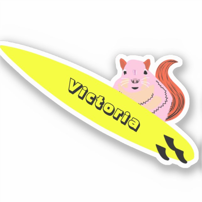 Sticker Naughty Squirrel #1237 Surf (Recto)