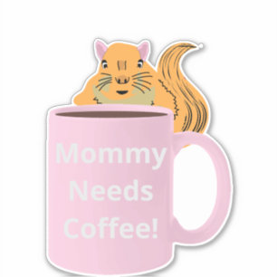 Sticker Naughty Squirrel #135 Coffee Cup