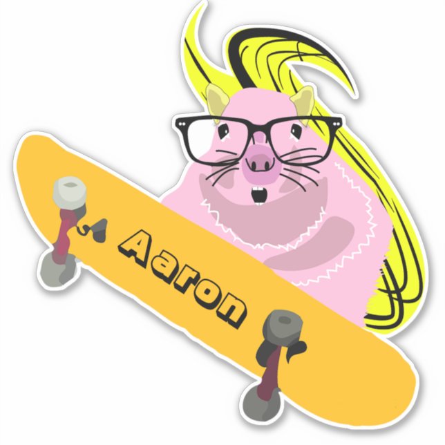 Sticker Naughty Squirrel #147 Skateboard (Devant)