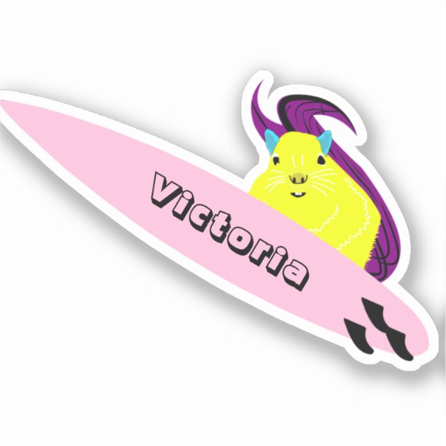 Sticker Naughty Squirrel #1585 Surf (Recto)