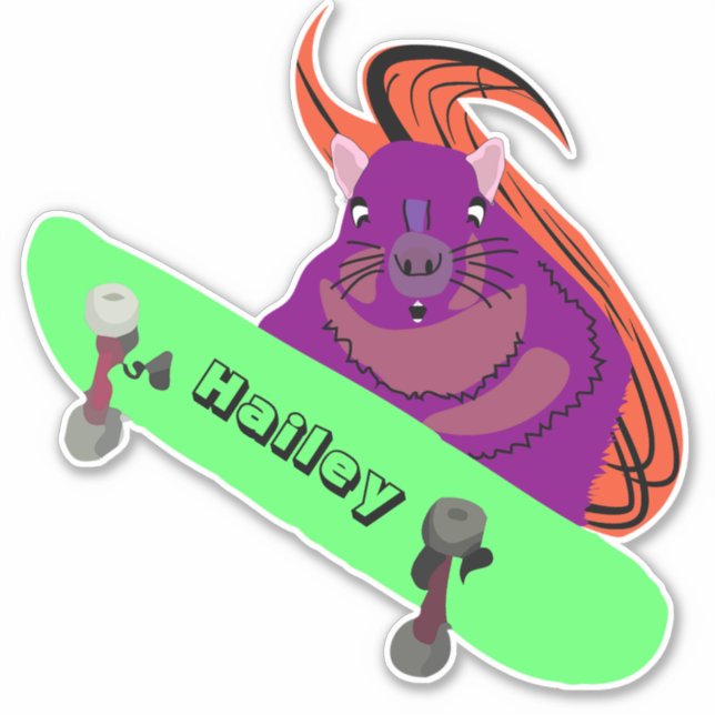 Sticker Naughty Squirrel #188 Hailey Skateboard (Devant)