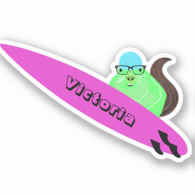 Sticker Naughty Squirrel #1927 Surf (Recto)