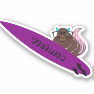 Sticker Naughty Squirrel #1928 Surfing
