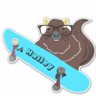 Sticker Naughty Squirrel #218 Hailey Skateboard