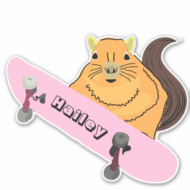 Sticker Naughty Squirrel #223 Hailey Skateboard (Devant)