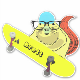 Sticker Naughty Squirrel #295 Brett Skateboard