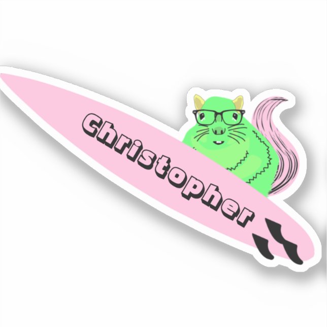 Sticker Naughty Squirrel #361 Surf (Recto)