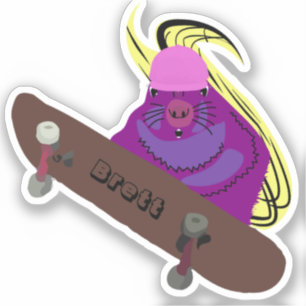 Sticker Naughty Squirrel #478 Brett Skateboard