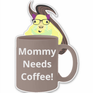 Sticker Naughty Squirrel #507 Coffee Cup