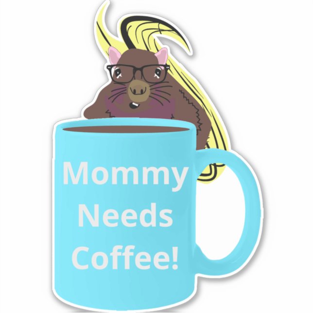 Sticker Naughty Squirrel #524 Coffee Cup (Devant)