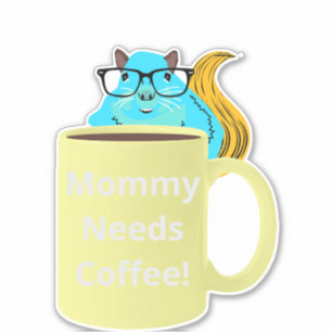 Sticker Naughty Squirrel #529 Coffee Cup