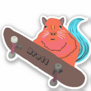Sticker Naughty Squirrel #611 Brett Skateboard