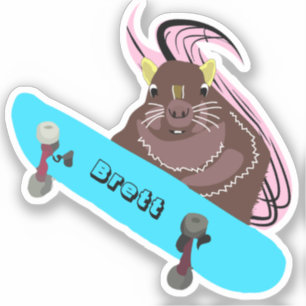 Sticker Naughty Squirrel #688 Brett Skateboard