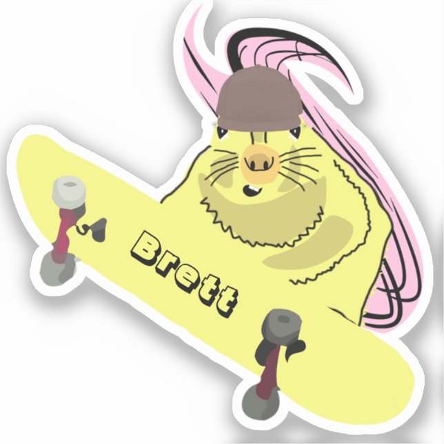Sticker Naughty Squirrel #767 Brett Skateboard (Recto)