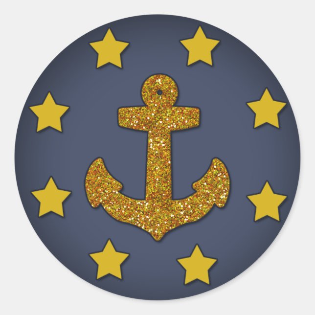 Sticker nautique, Bleu marine, Étoiles de Parties  (Devant)