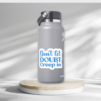 Sticker Ne laissez pas douter dans Motivational Blue Retro