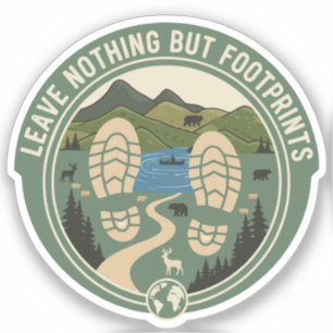 Sticker Ne laissez que des empreintes