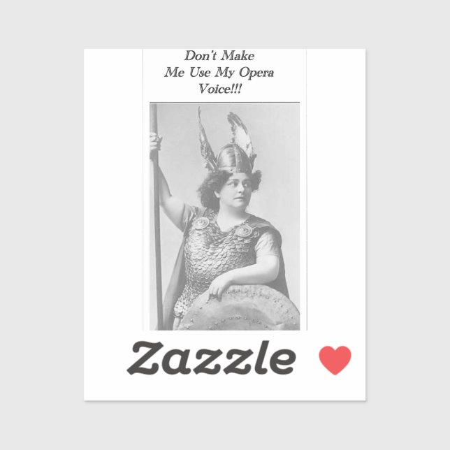 Sticker Ne m'oblige pas à utiliser ma voix Opéra (Feuille)