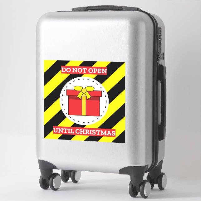Sticker Ne pas ouvrir avant Noël (Sur valise)