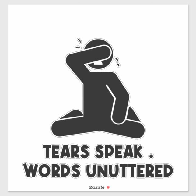 Sticker ne pleure pas (Feuille)