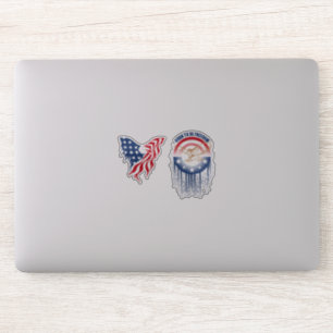 Sticker Né pour la liberté   4"x 4"- transparent brillant