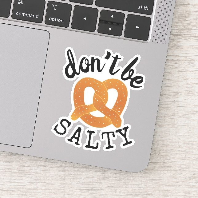 Sticker Ne sois pas salé drôle Pretzel Pun (Détail)