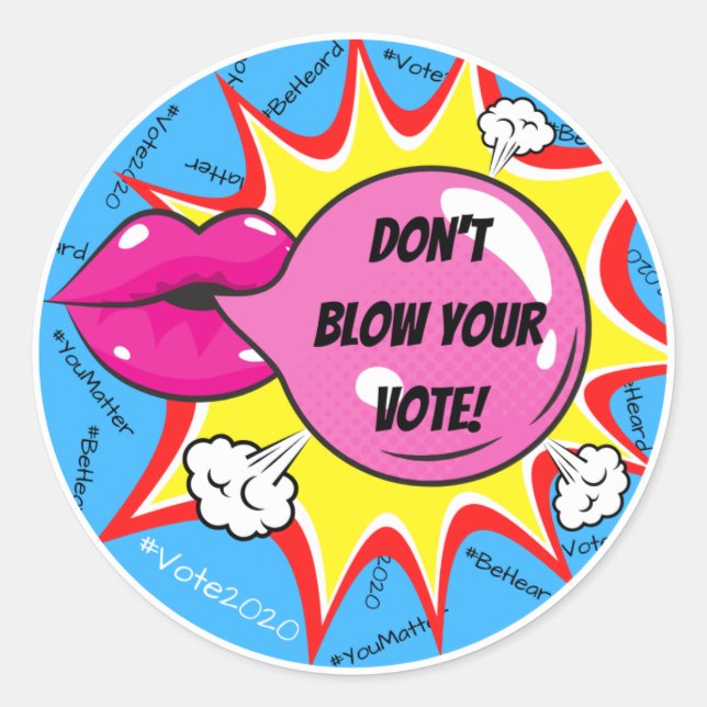 Sticker "Ne soufflez pas votre vote" - 3" (Devant)