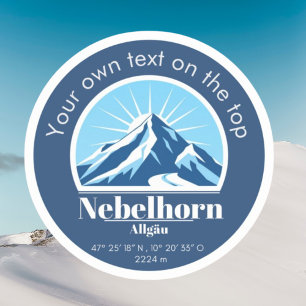 Sticker Nebelhorn Allgäu Allemagne décoration souvenir