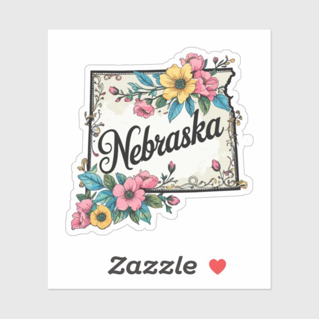 Sticker Nebraska Flowers - Wild Flowers Nebraska (Feuille)