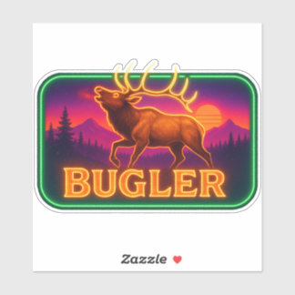 Sticker Neon Elk