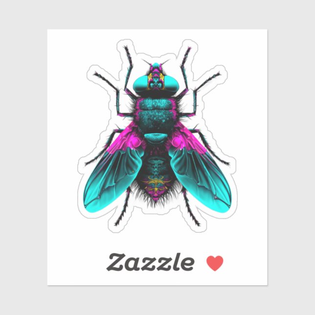 Sticker Neon House Fly (Feuille)
