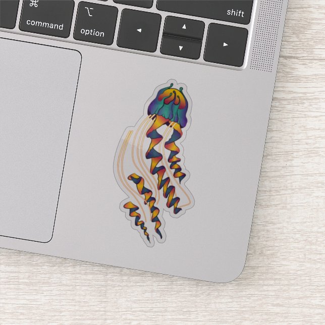 Sticker Neon Jellyfish (Détail)