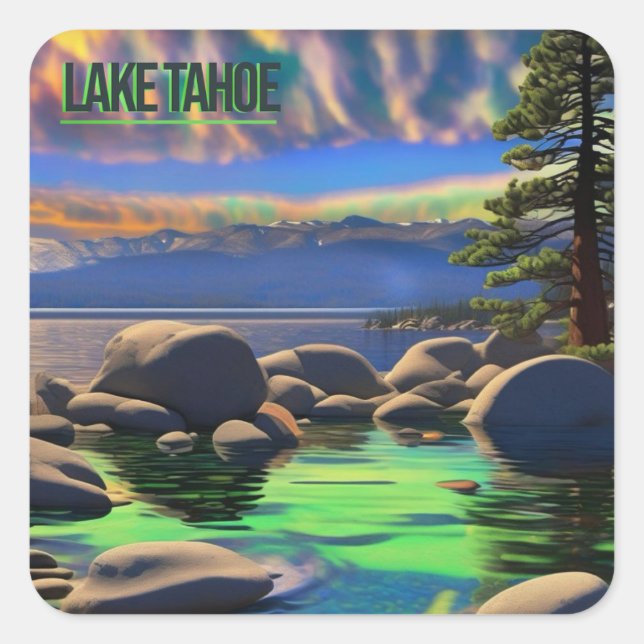 Sticker Neon Lake Tahoe (Devant)