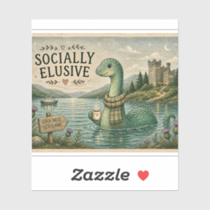 Sticker Nessie Cryptide Insaisissable Socialement Loch Nes