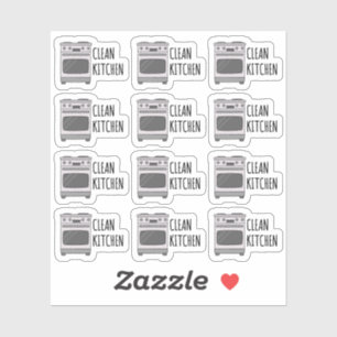 Sticker Nettoyer Cuisine Cuisinière Nettoyage Rappel Bujo 