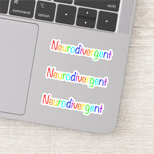 Sticker "Neurodivergent" Arc-en-ciel Célébrer la Neurodive
