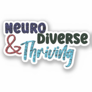 Sticker Neurodivers et prospères   Neurodiversité