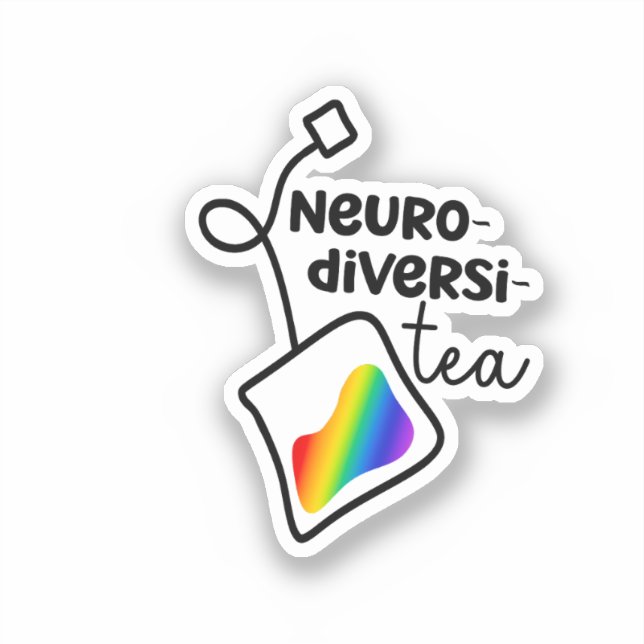 Sticker "Neurodiversi-tea"| Neurodivergent Awareness (Recto)