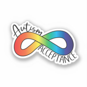 Sticker Neurodiversité Autisme Acceptation Arc-en-ciel