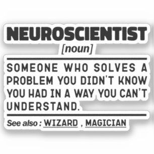 Sticker Neuroscientifique Nom Professeur de sciences Neuro